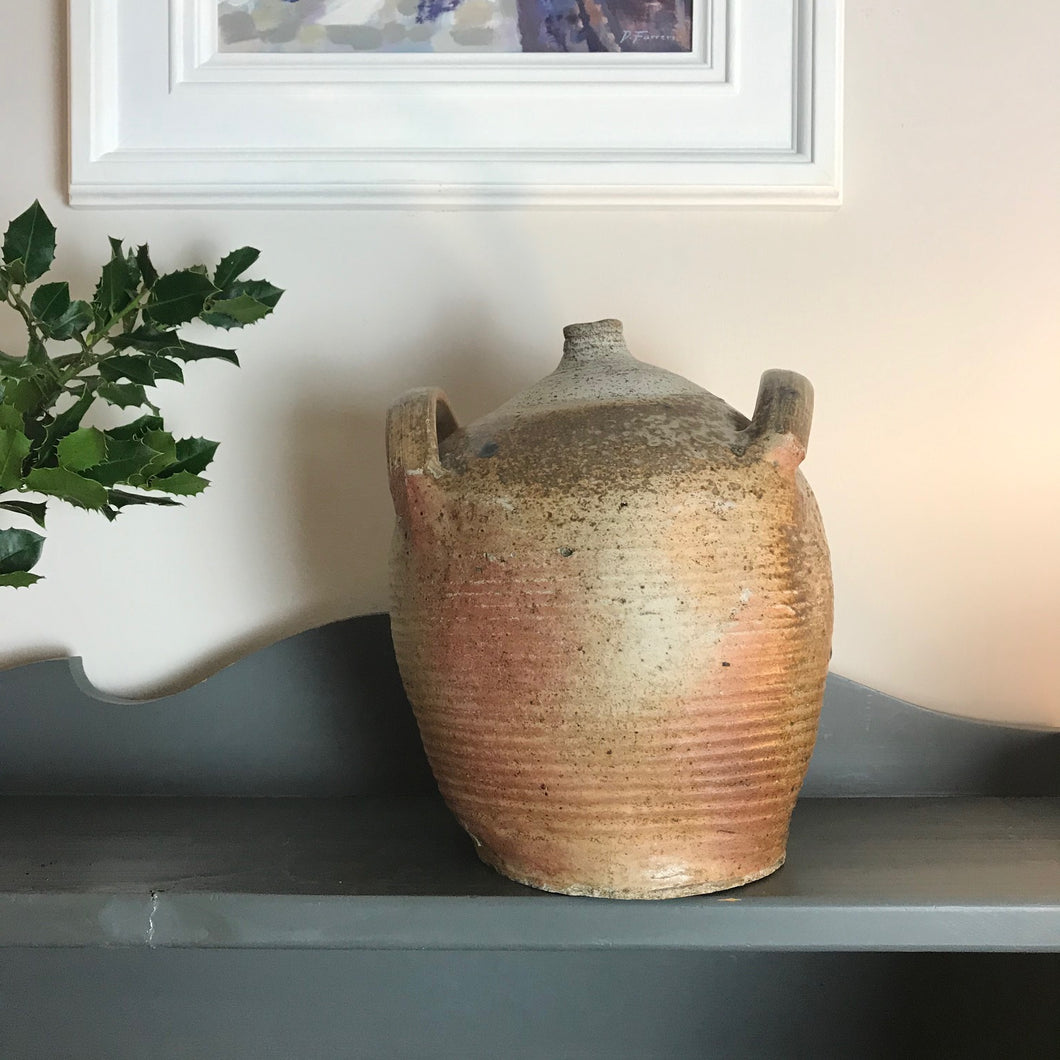 French Glazed Stoneware Oil Pot.