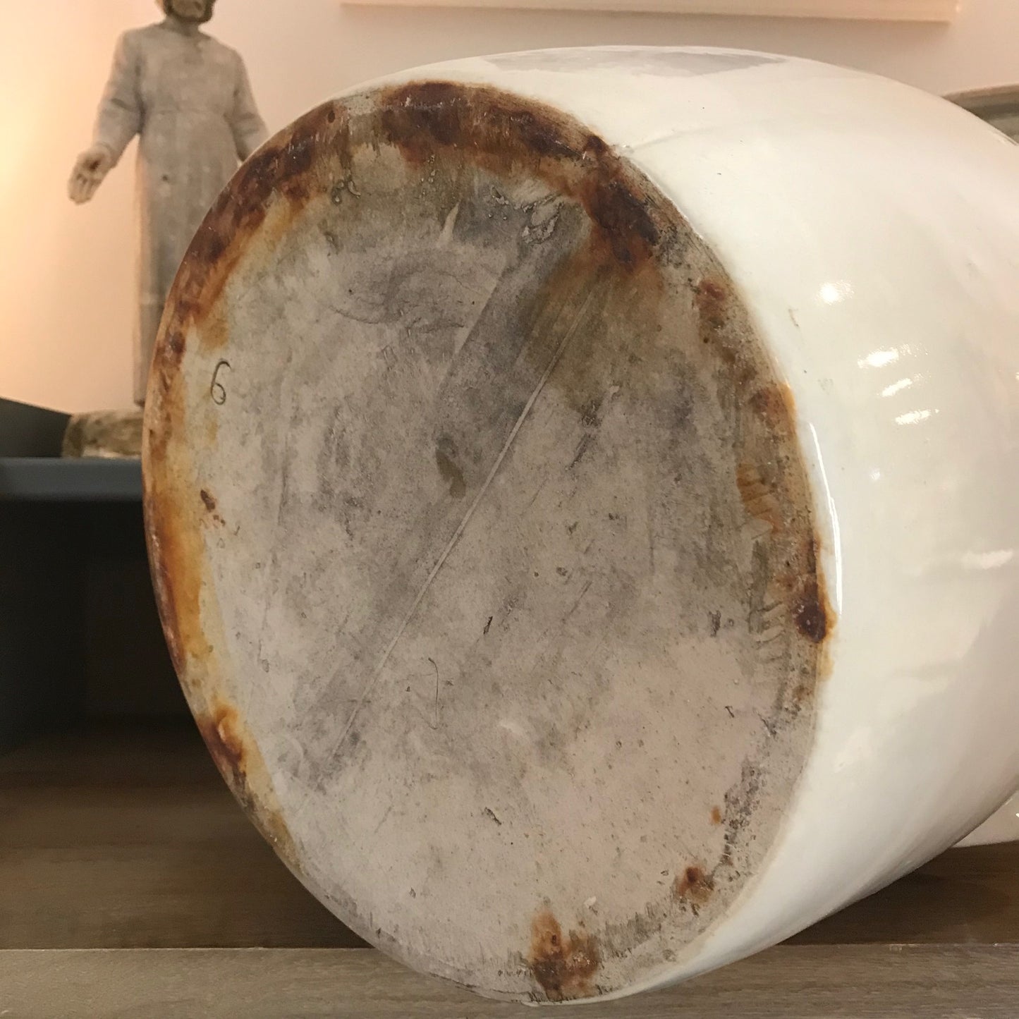 Large French Burgundy Confit Pot.
