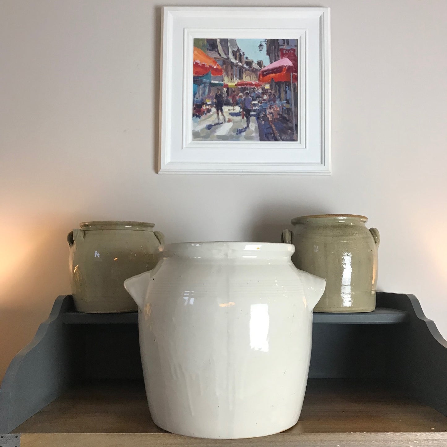 Large French Burgundy Confit Pot.
