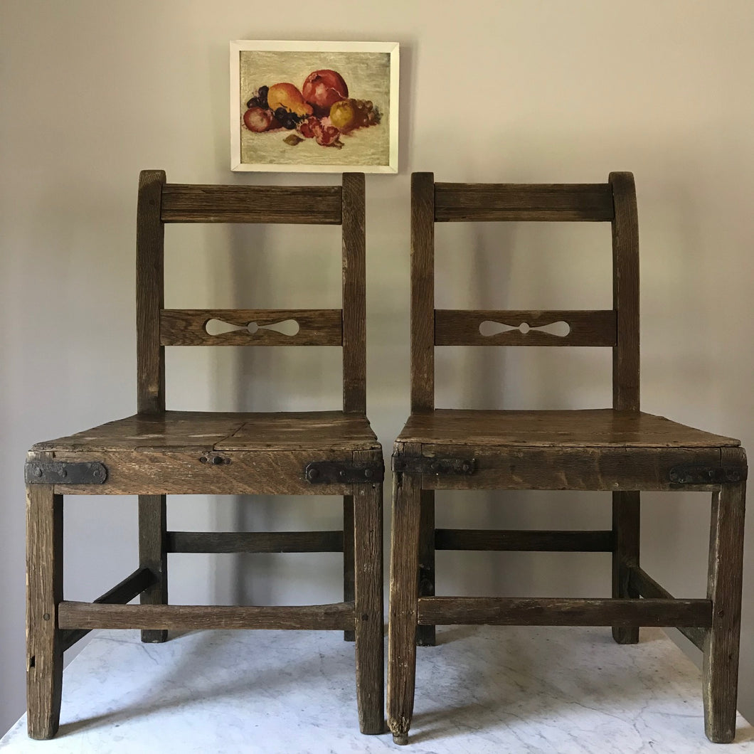 Pair Of Welsh Country Chairs.