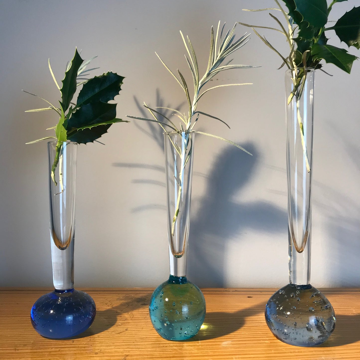Three Bubble Bud Vases.