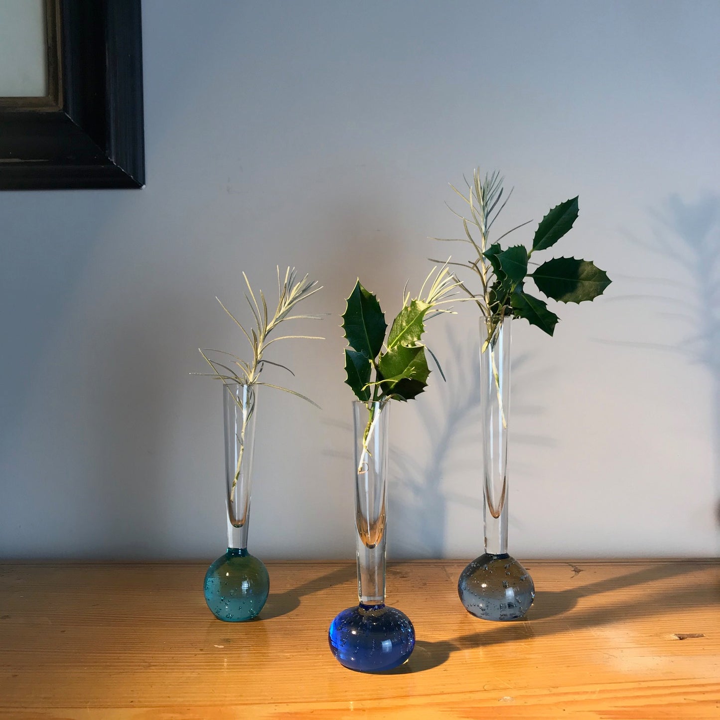 Three Bubble Bud Vases.