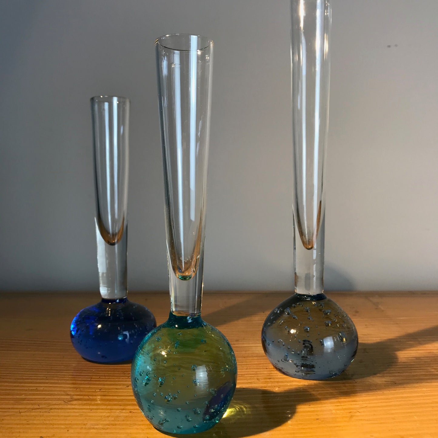 Three Bubble Bud Vases.