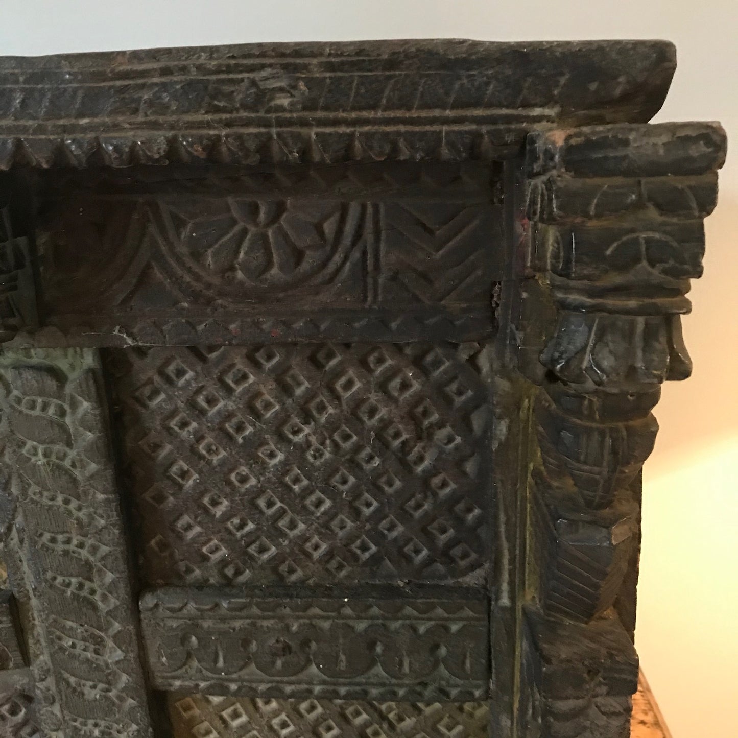 A Beautiful Hand Carved Indian Dowry Chest.