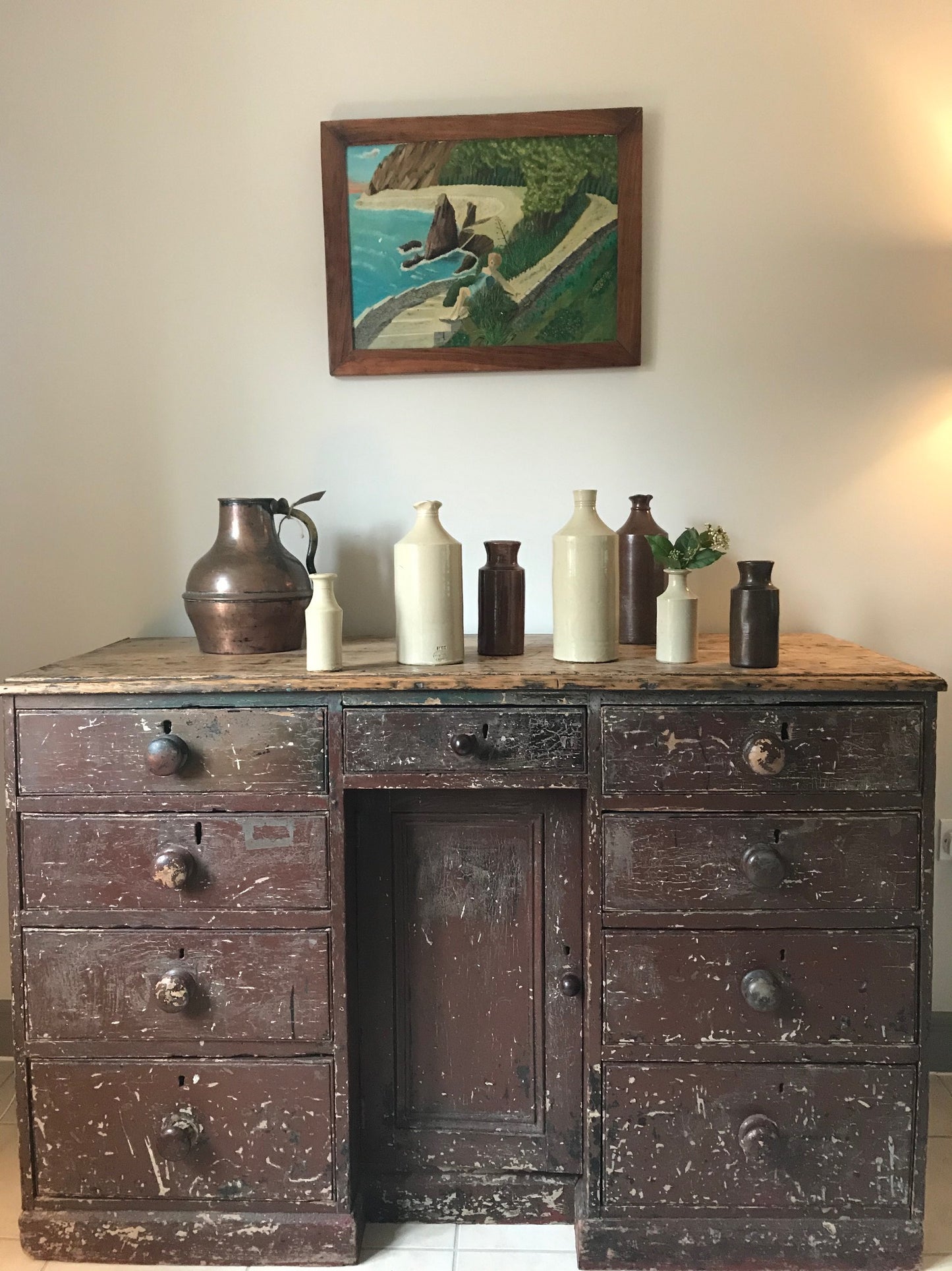 Country Chest Of Drawers.