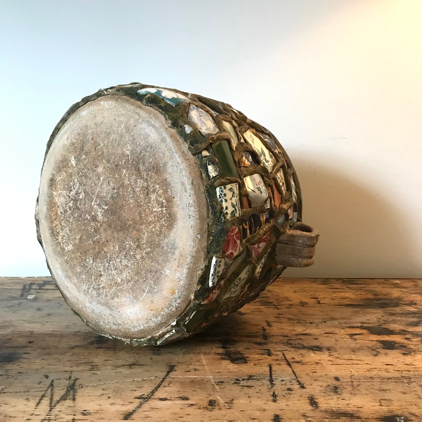 French Mosaic Pique Assiette Confit Pot.