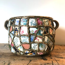 Load image into Gallery viewer, French Mosaic Pique Assiette Confit Pot.
