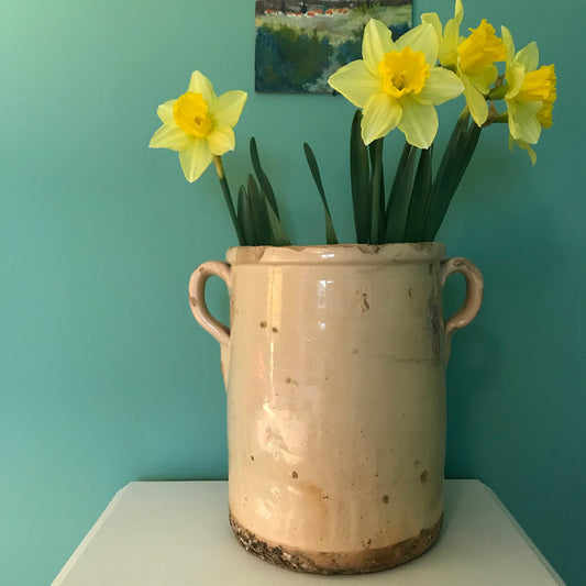 Italian Glazed Terracotta Preserving Pot.