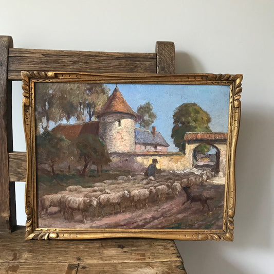 French oil On Board.