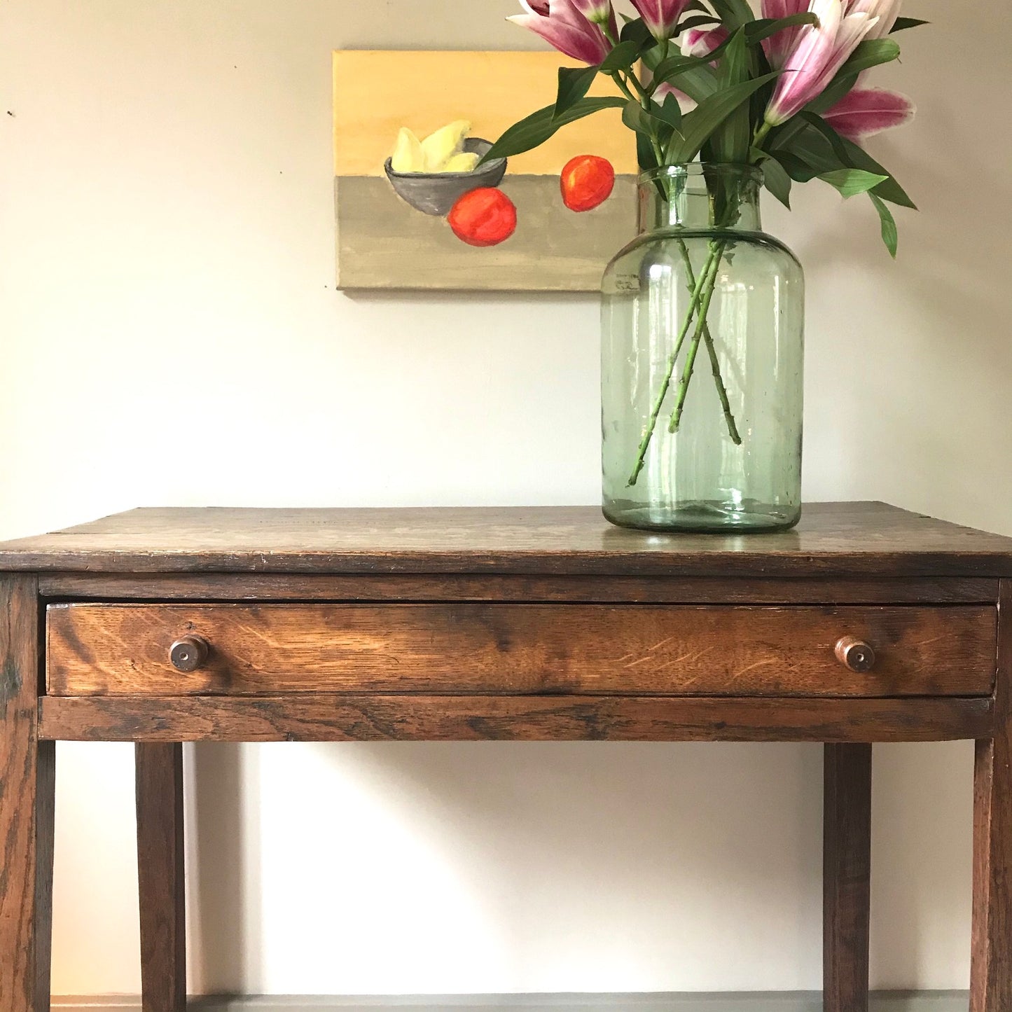 Oak Country Side Table.