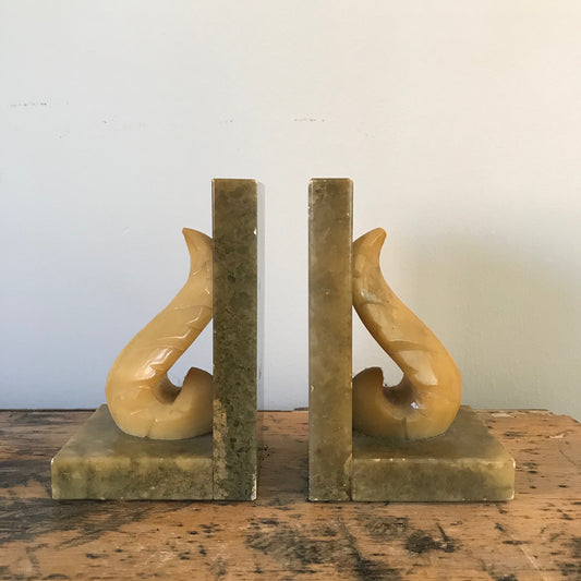 Italian Alabaster Bookends.