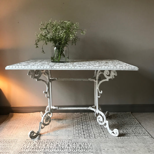 Vintage Cast Aluminium Garden Table.