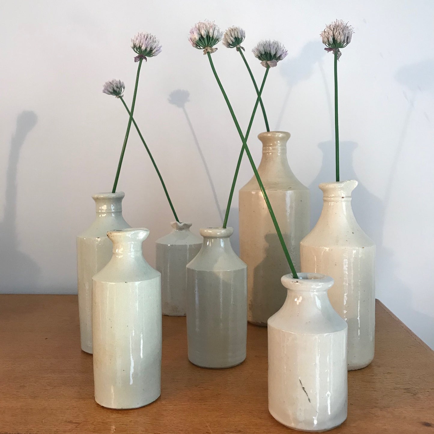 A Collection Of Stoneware Pots.