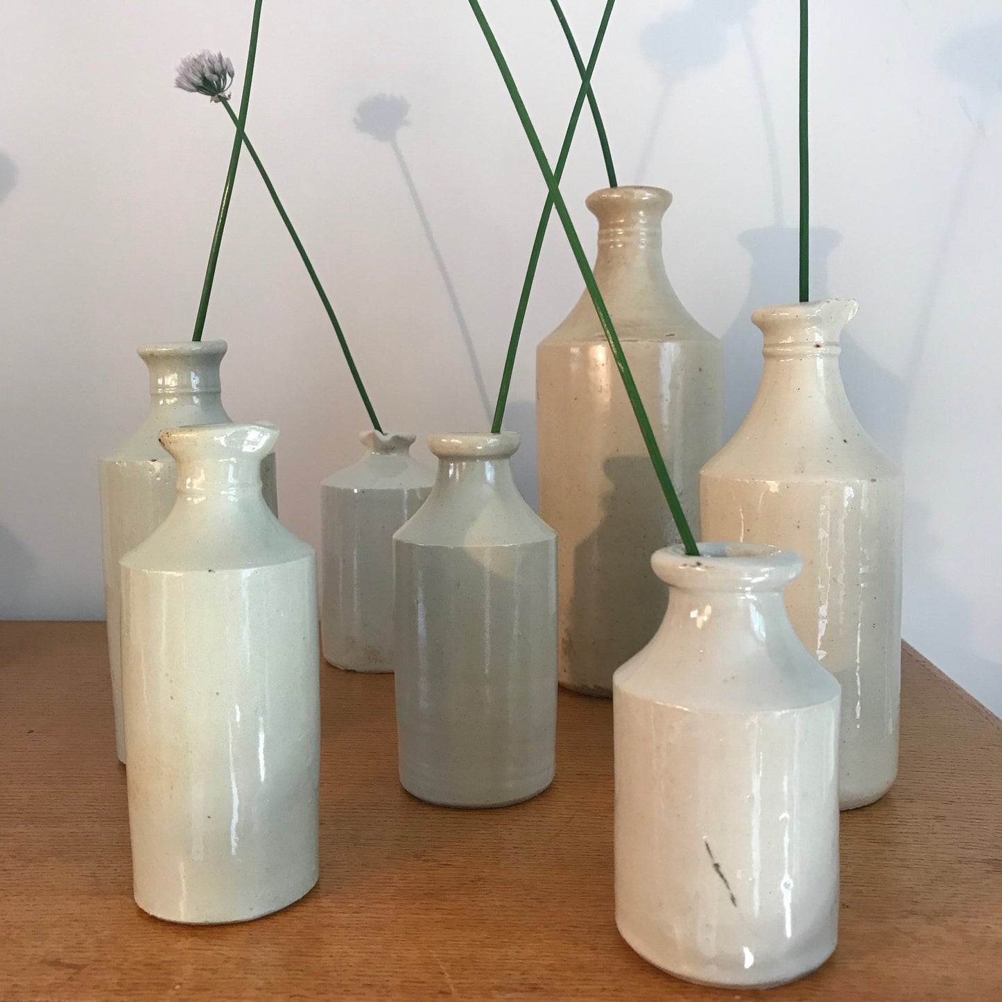 A Collection Of Stoneware Pots.