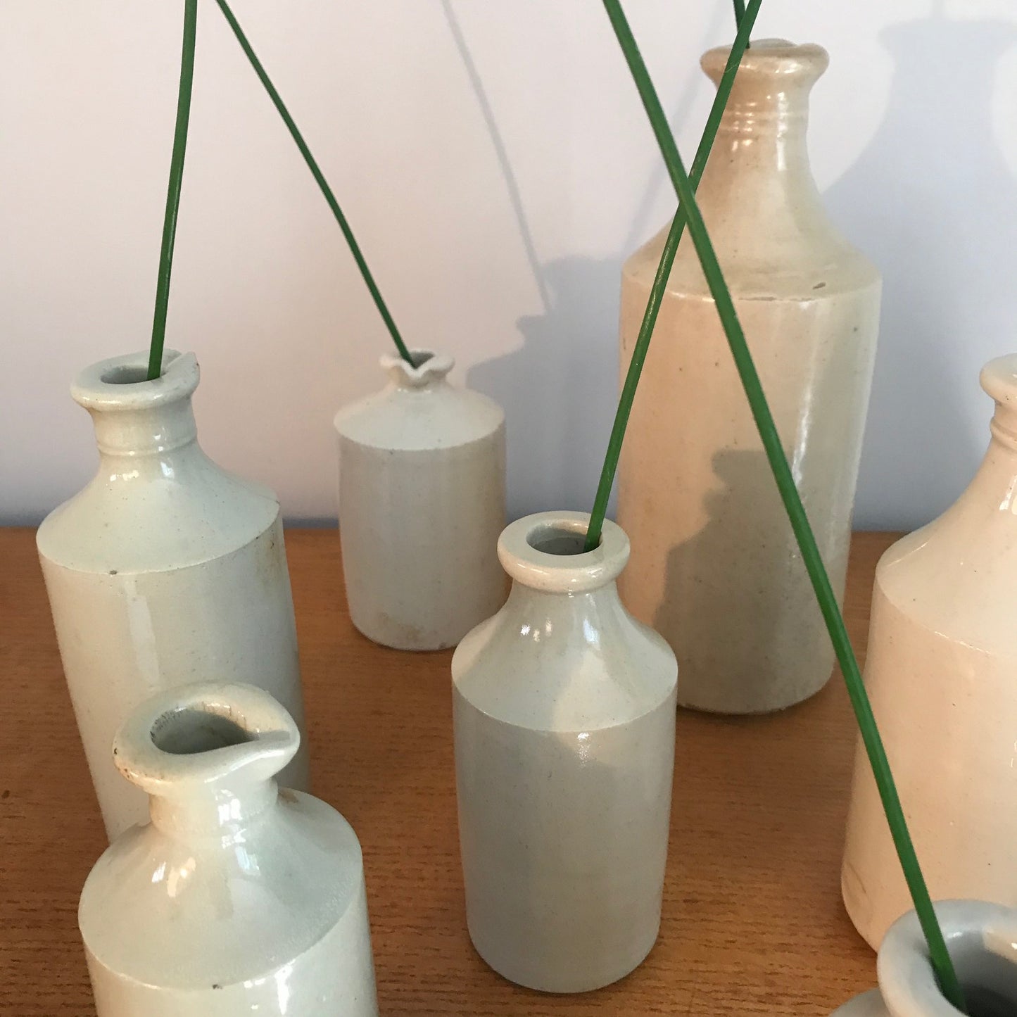A Collection Of Stoneware Pots.