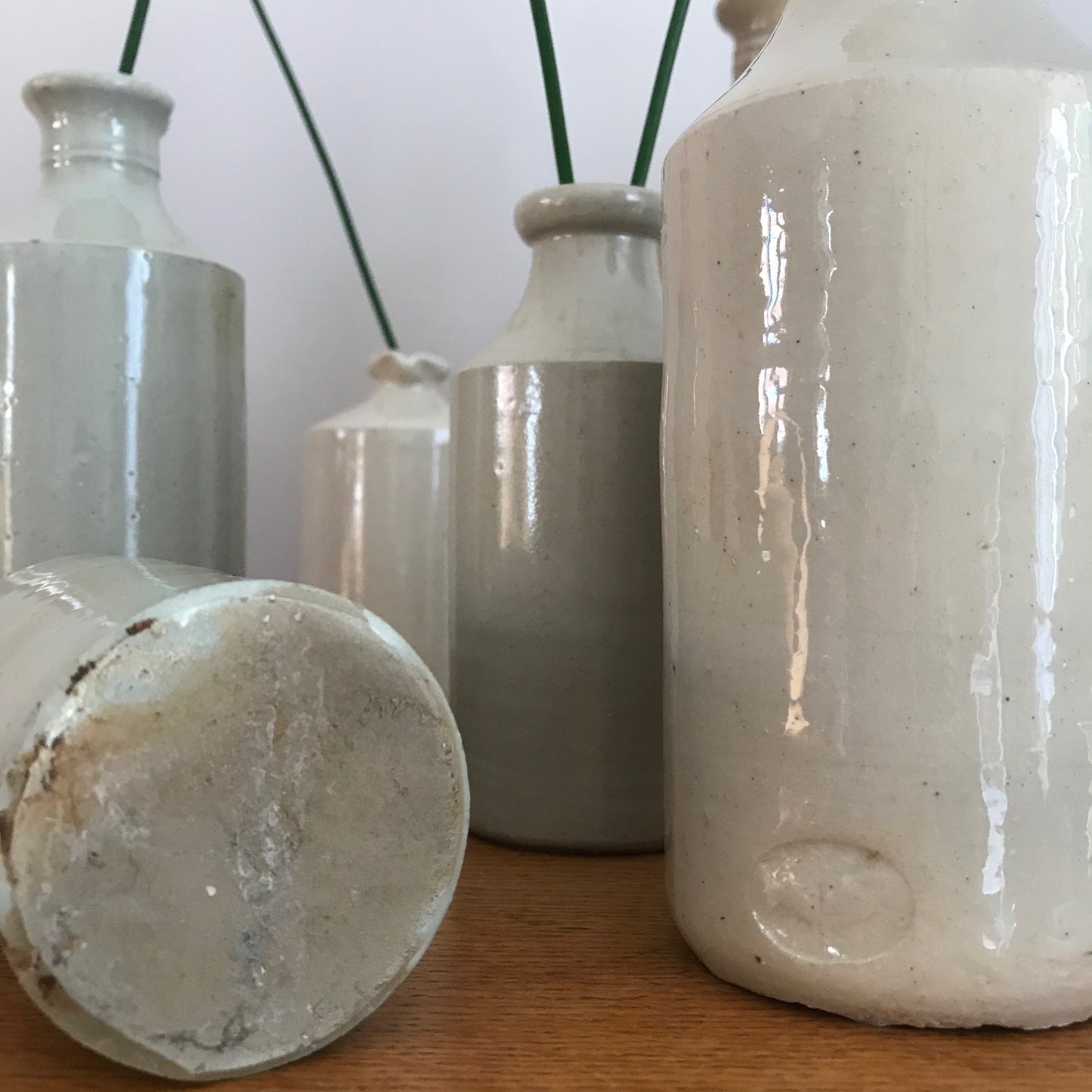 A Collection Of Stoneware Pots.
