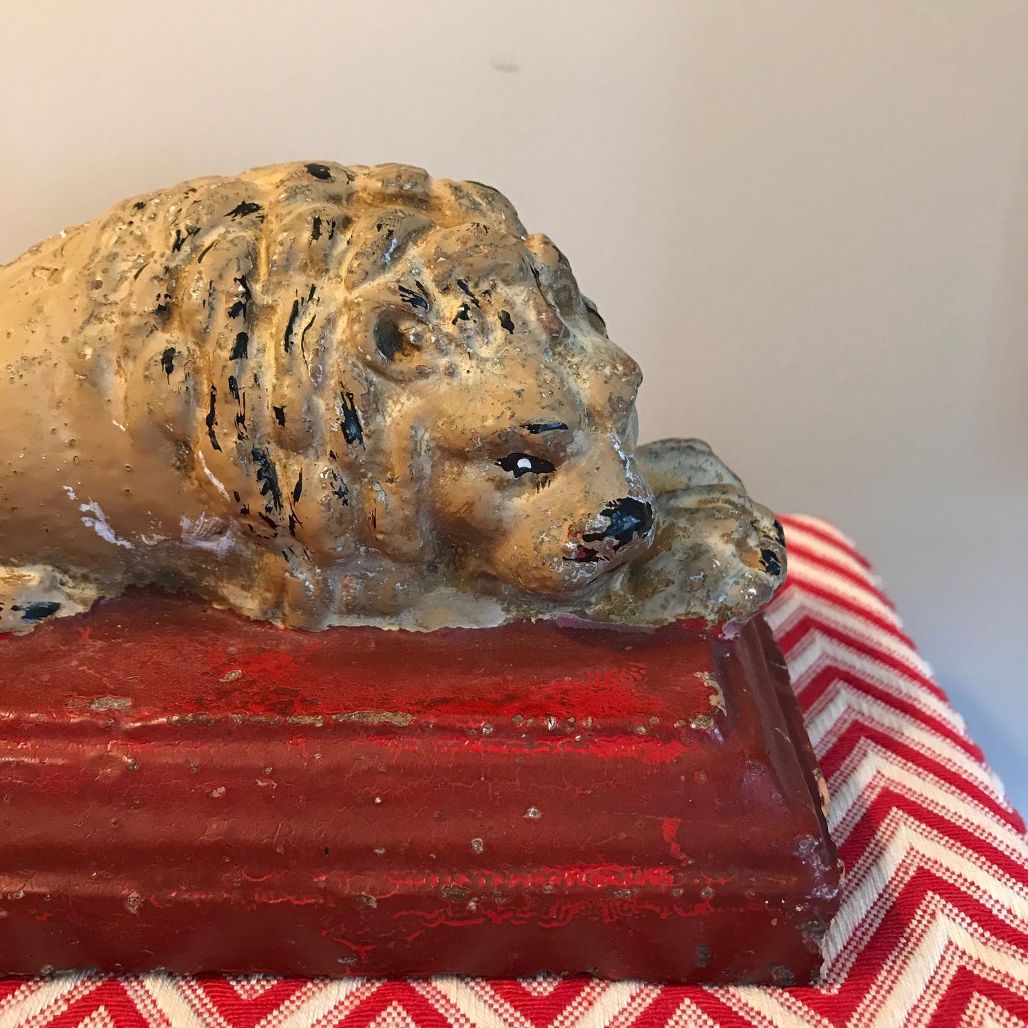 Recumbent Coade Stone Lion.