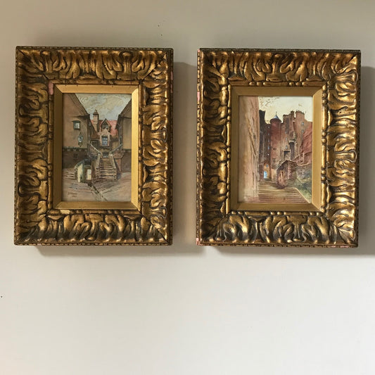 Pair Of Edinburgh Water Colours.