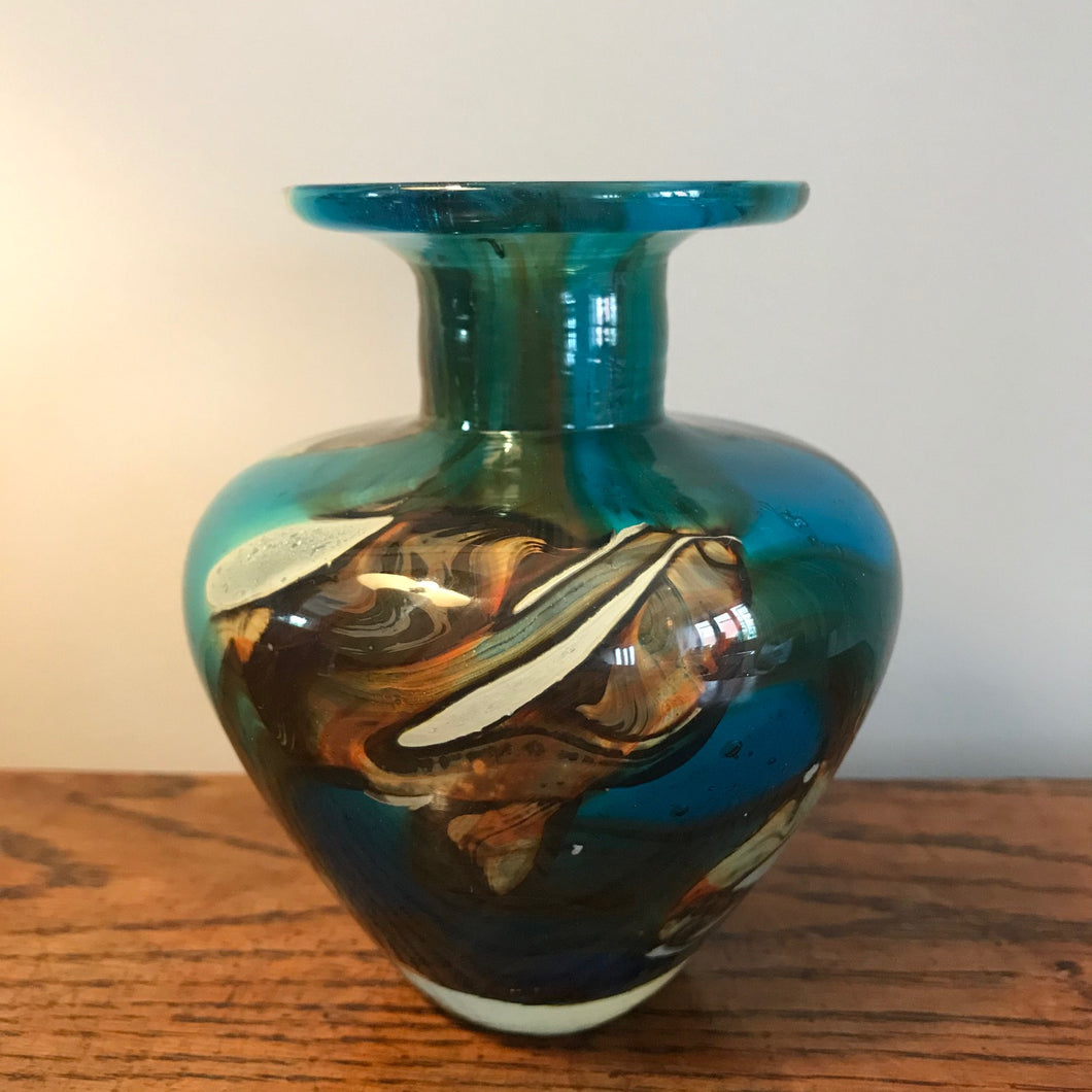 Maltese Tiger Glass Vase.