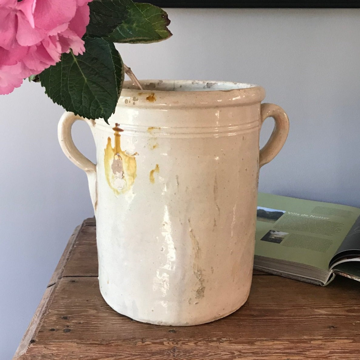 Italian Glazed Terracotta Preserving Pot.