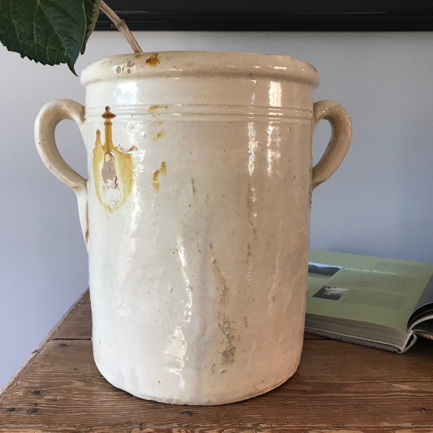 Italian Glazed Terracotta Preserving Pot.