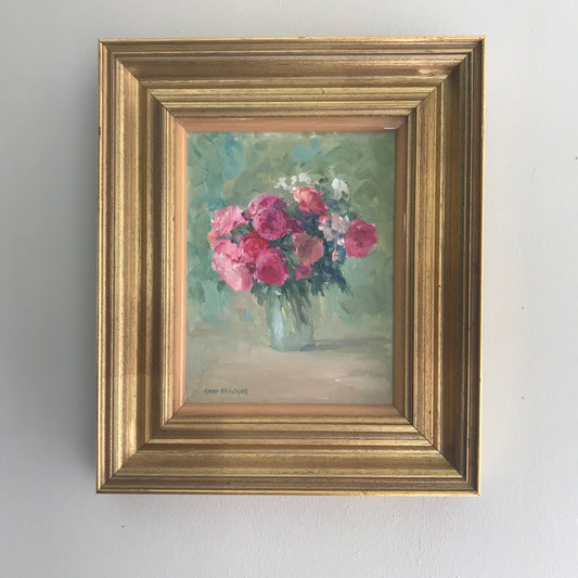 Pink Roses In a Jar.
